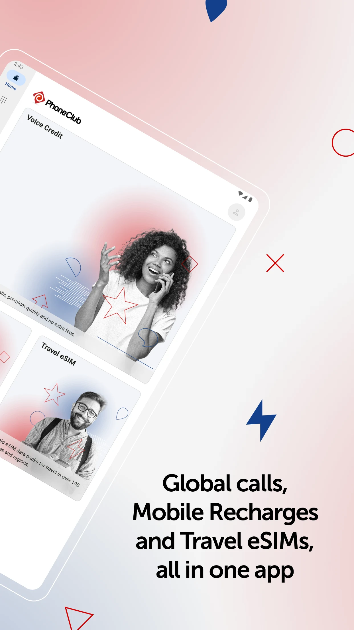 PhoneClub International Calls screenshot