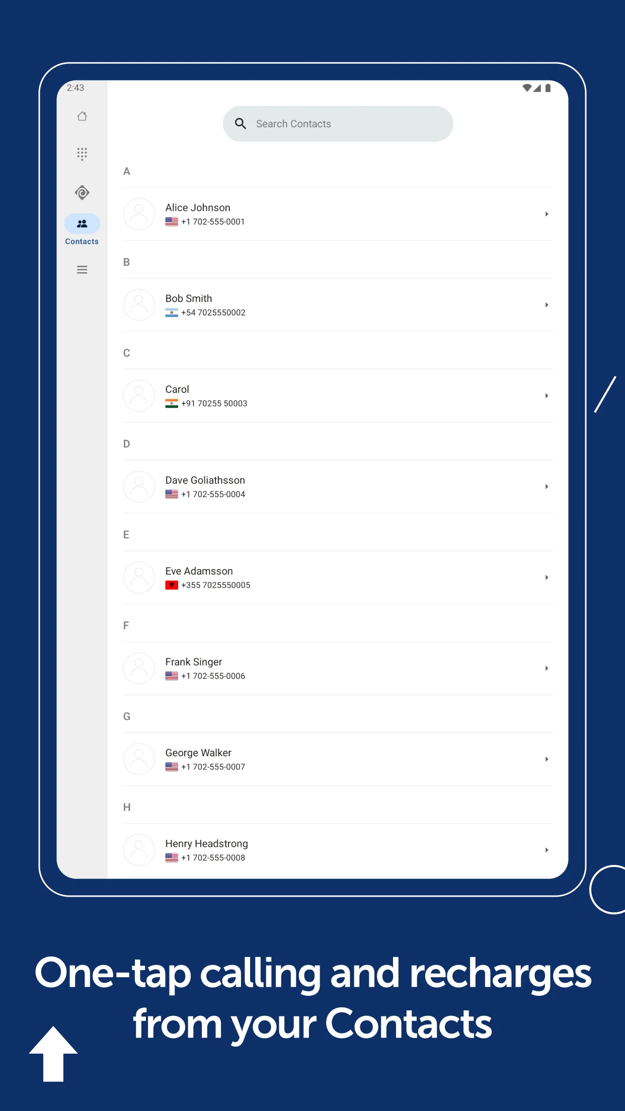 PhoneClub International Calls screenshot